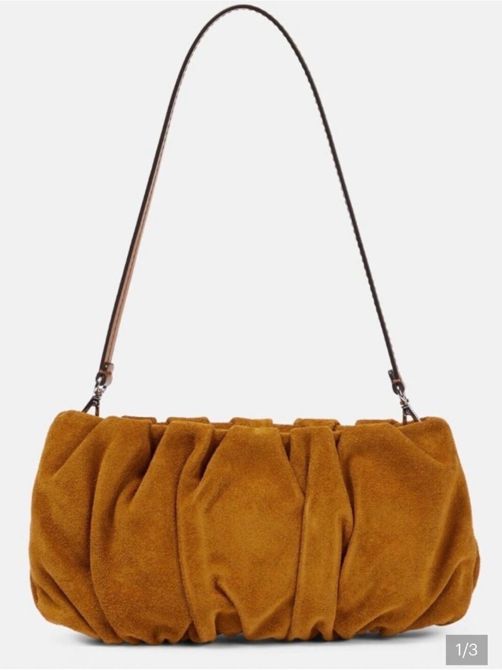 Staud Bean Bag tan suede NWT